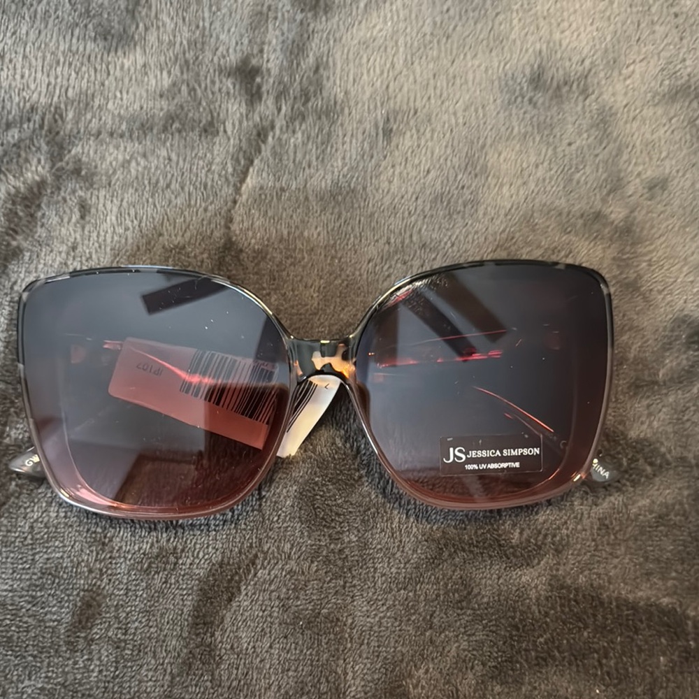Jessica Simpson Black Oversized Square Sunglasses